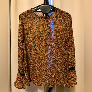 Papaya floral long sleeve top